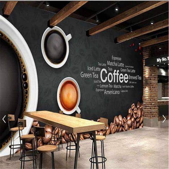 gambar dinding cafe minimalis