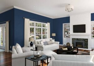 warna cat rumah bagian dalam yang elegan dan mewah biru laut blue navy sherwin-williams.com